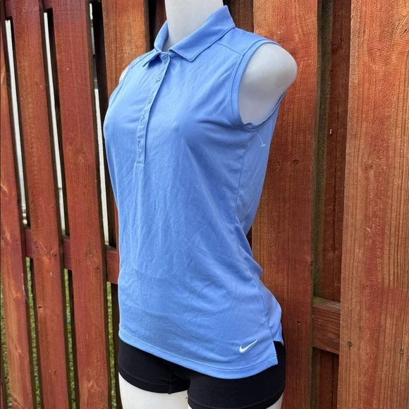 Nike Light Blue Sleeveless Polo Tank Top Size S - Picture 4 of 9